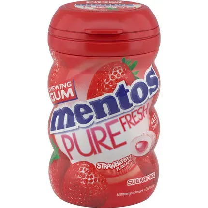 Mentos Pure Fresh Strawberry Bottle 90g
