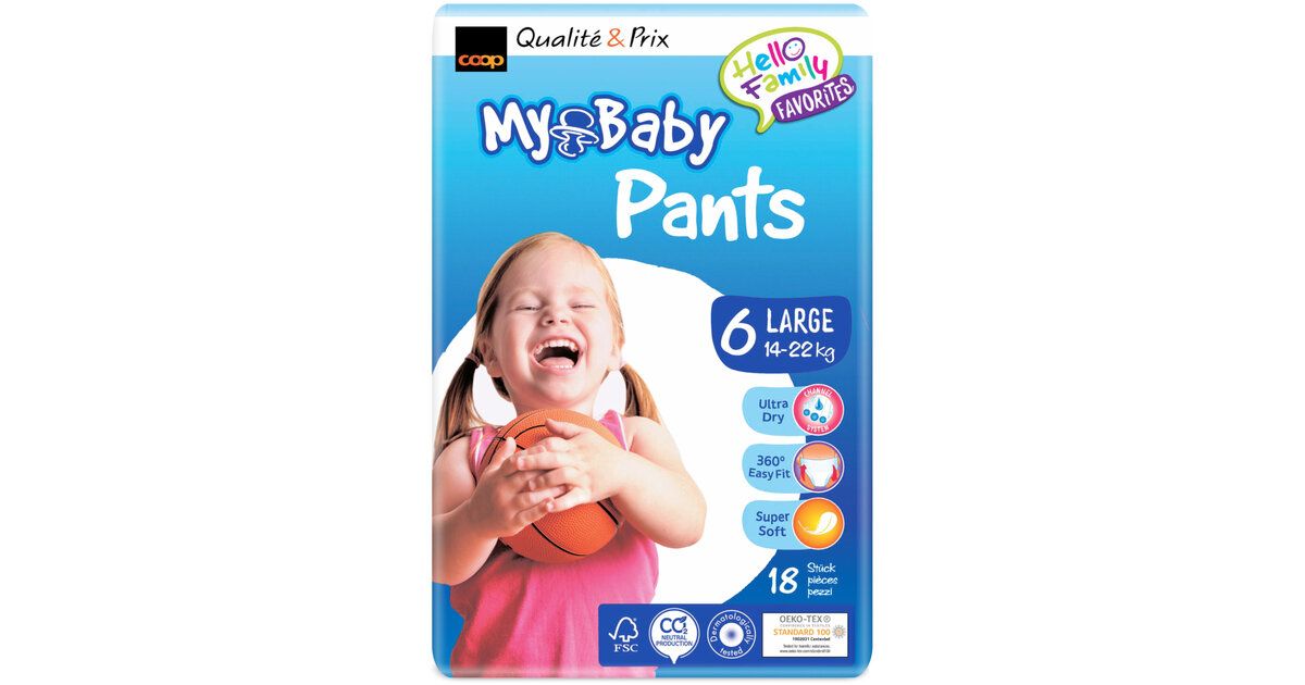 Baby Pants 6 XL 26ST 14-22kg ,18 pack