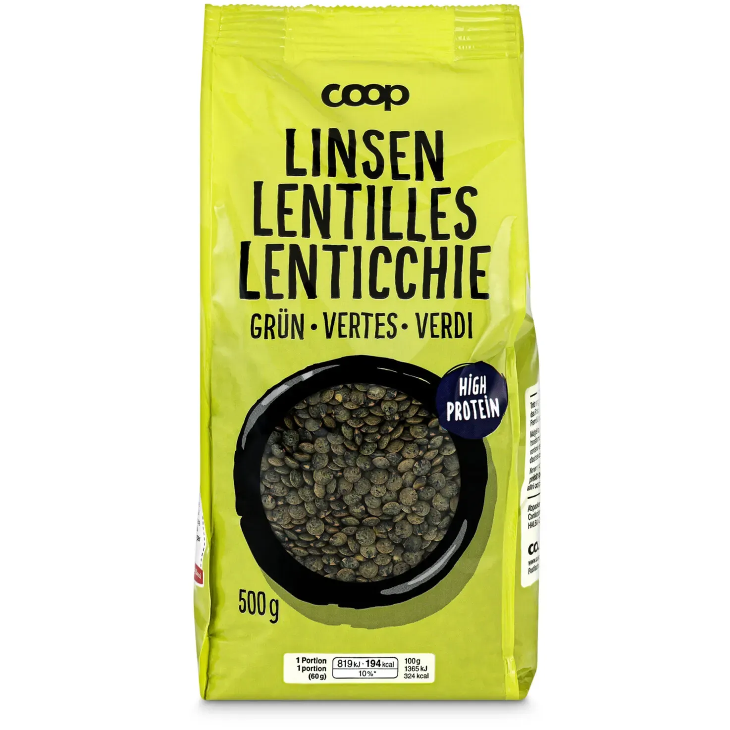 Lentilles vertes 500g