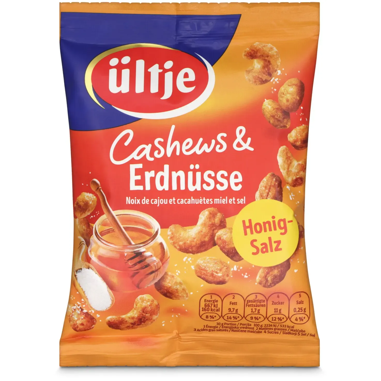 ültje Mélange miel &amp; sel de noix d'acajou &amp; de cacahuètes 200g