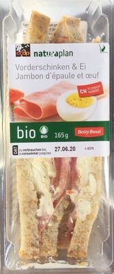 Betty Bossi Sandwich Jambon d'épaule-œufs– 165 g