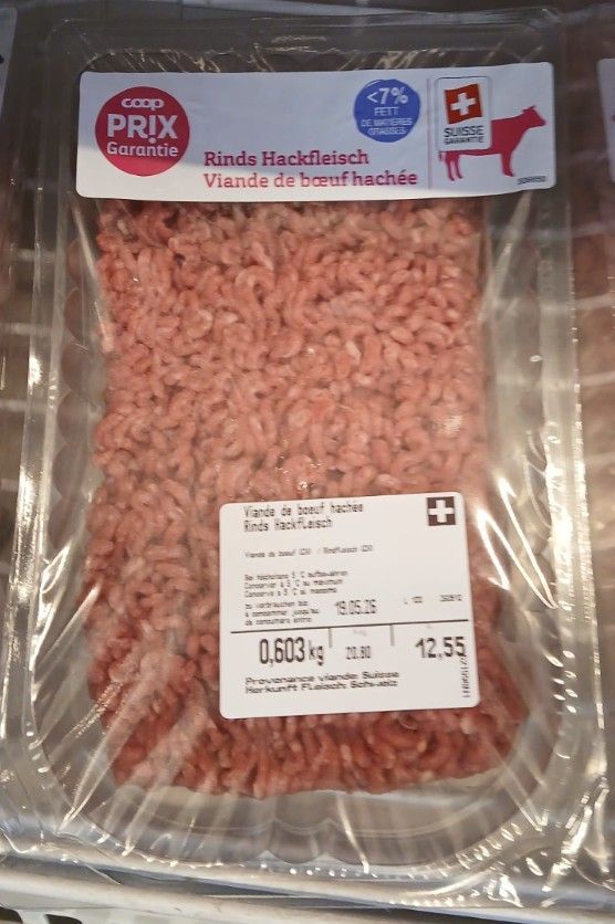 viande de bœuf hachée 603g
