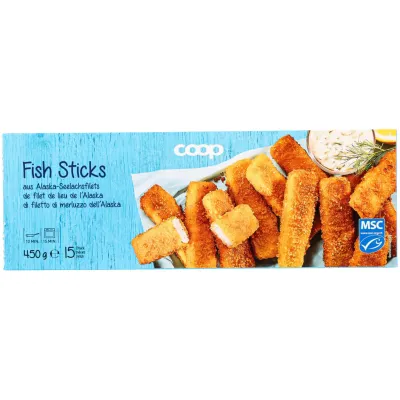 Fish Sticks de lieu MSC surgelés 450g