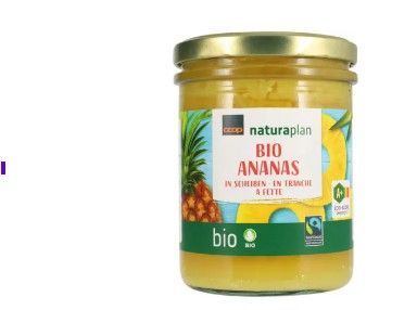 Ananas en tranches bio  Fairtrade 245g