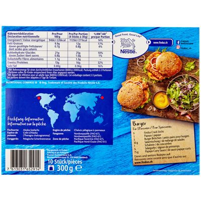 Findus Filets de poisson panés MSC surgelés 10 pièces 300g