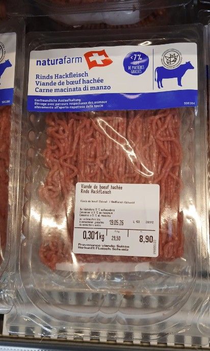 Viande de bœuf hachée 301g
