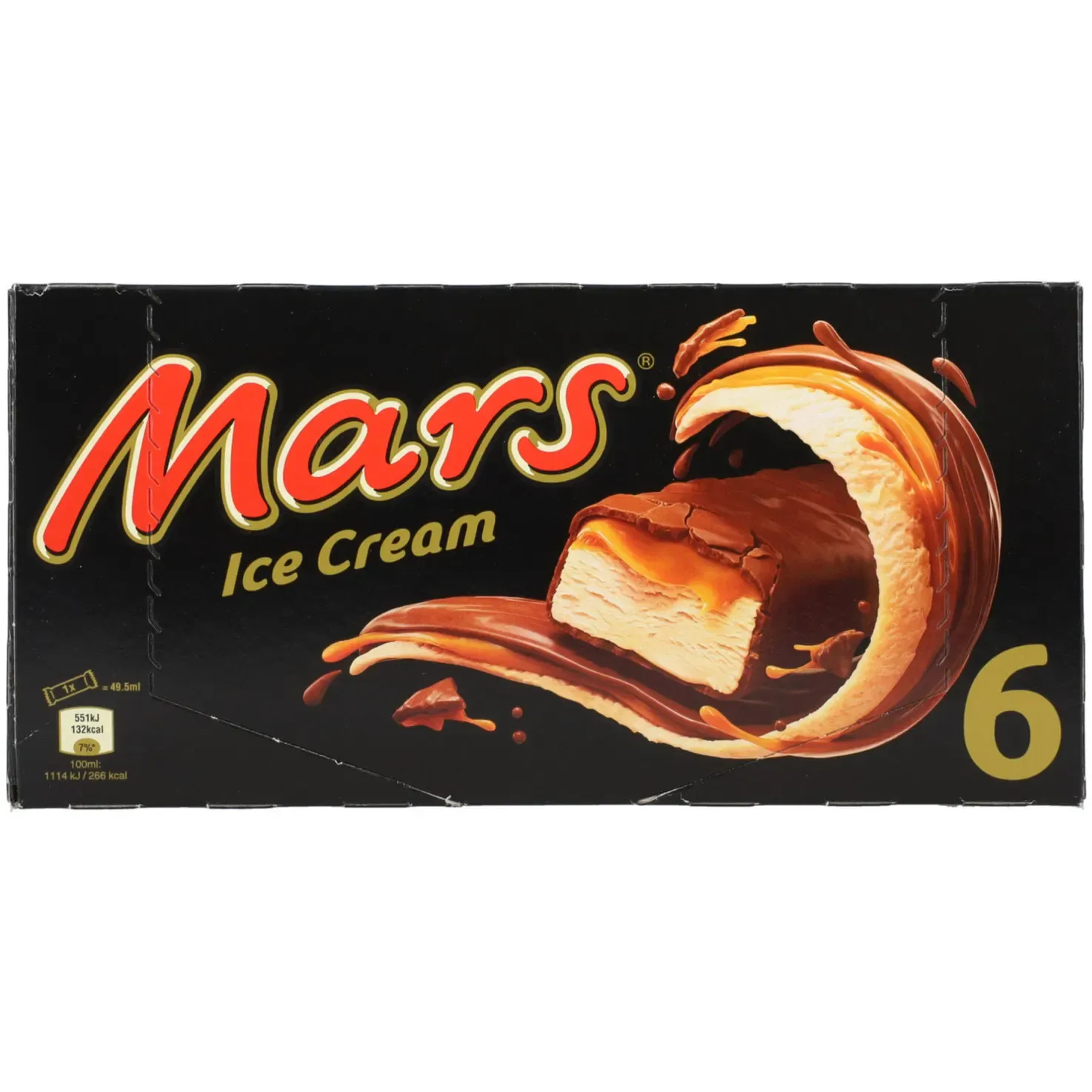 Barres de crème glacée Mars 6x51ml Mars