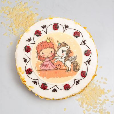 Tourte millefeuille Licorne Ø24cm