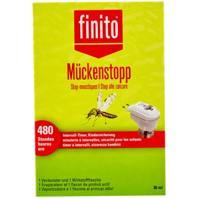 Finito Stop Moustiques avec Minuteur Intervallé et Sécurité Enfants | 36 ml