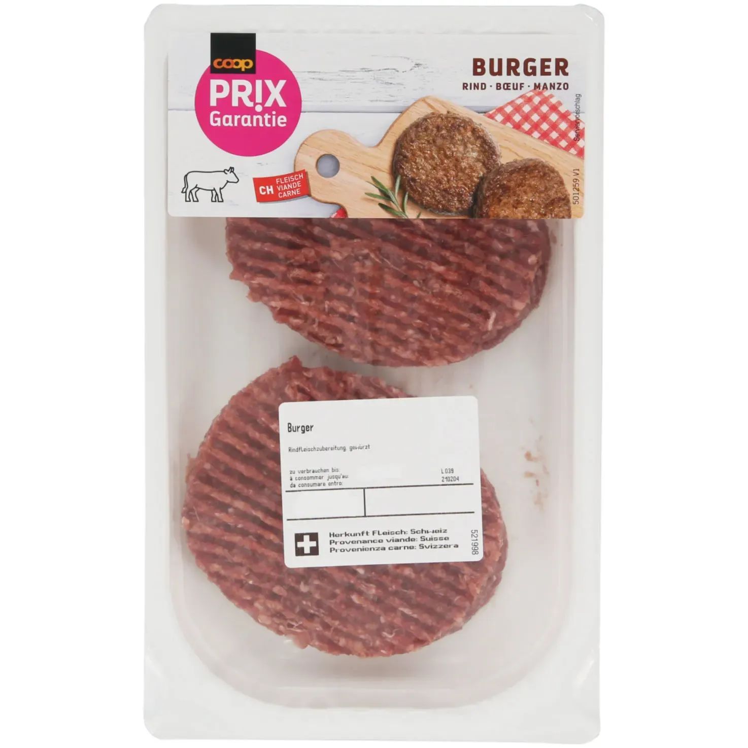 Burgers de bœuf bio 2 pièces 200g