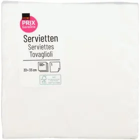 Serviettes en papier 33cm 100 pièces
