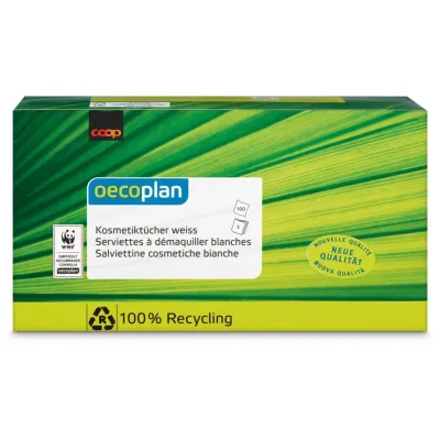 Serviettes à démaquiller Oecoplan FSC 100 pièces