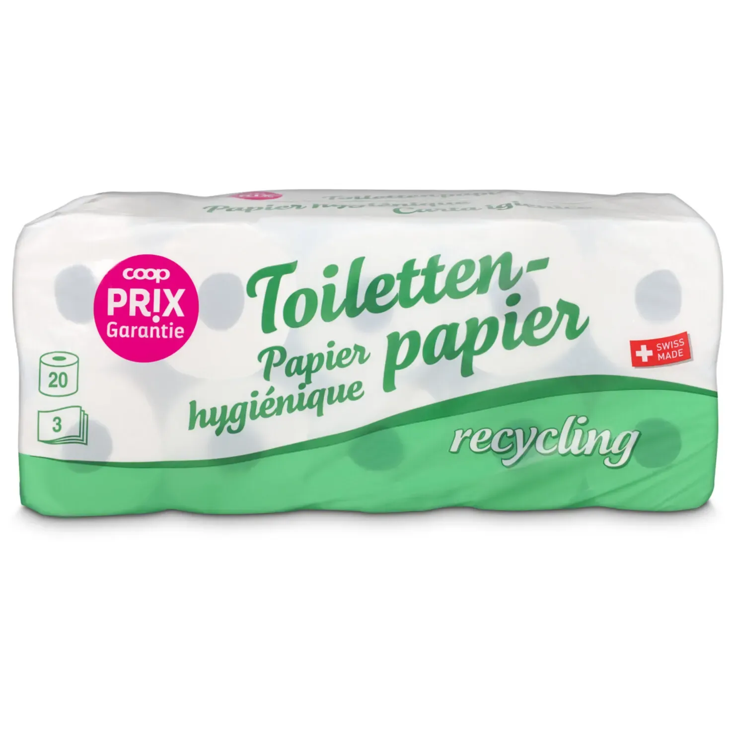 Papier hygiénique 3 épaisseurs 20 rouleaux
