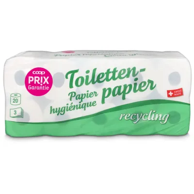 Papier hygiénique 3 épaisseurs 20 rouleaux