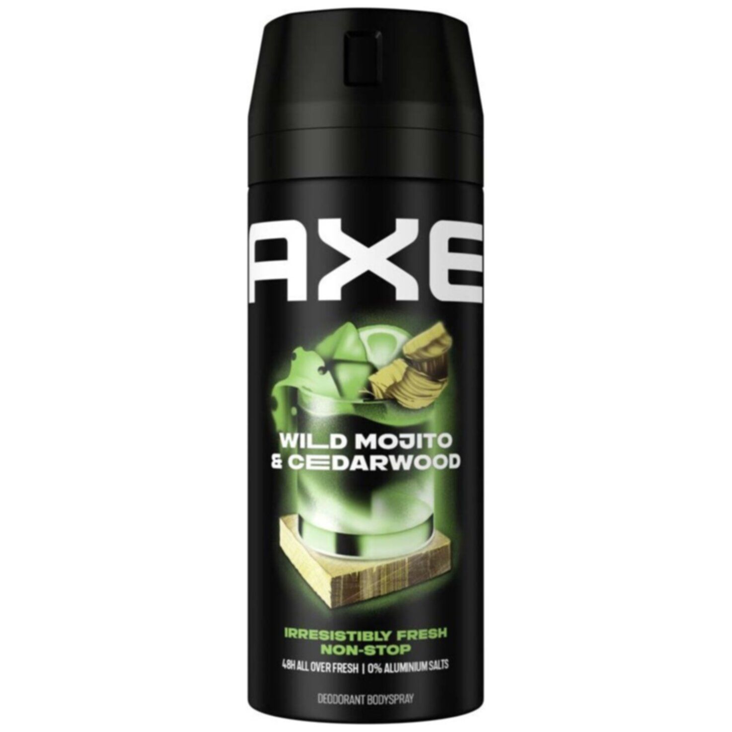 Spray corporel Axe Wild Mojito &amp; Cedarwood sans aluminium