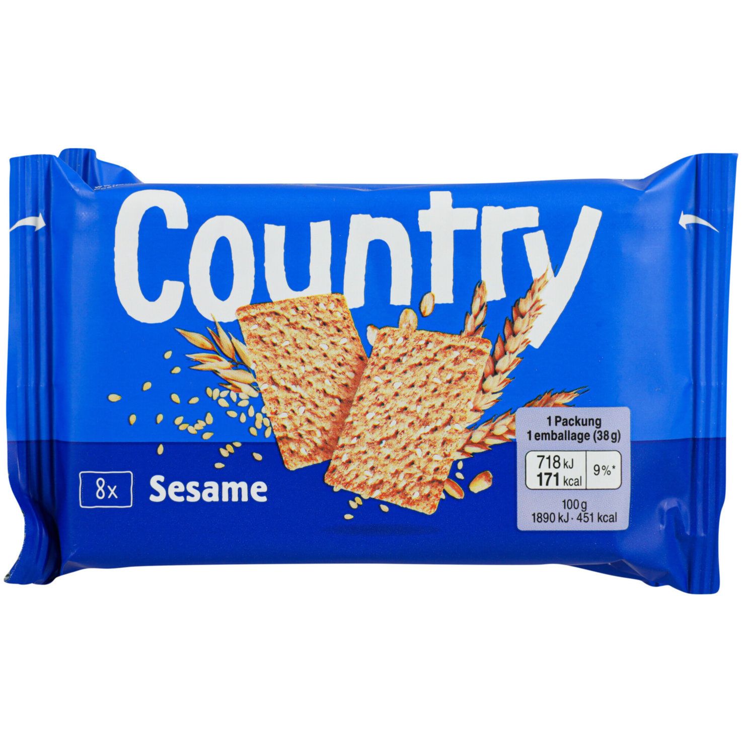 Country Crackers au sésame 228g