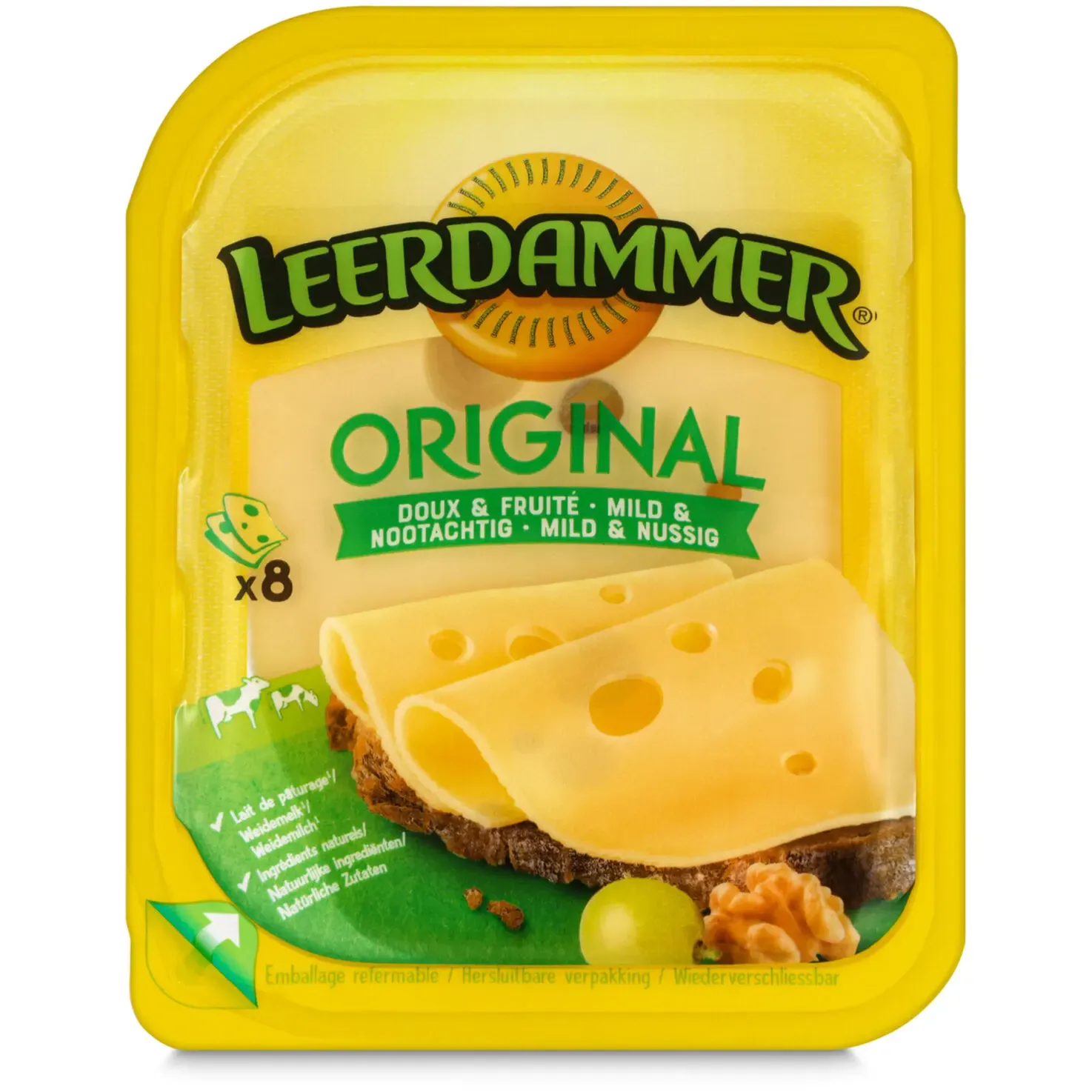 Leerdammer Fromage en tranches original 8 pièces 200g