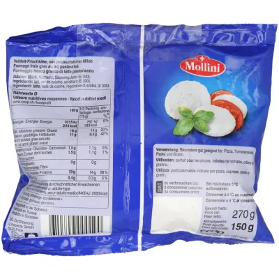 Mollini Fromage Mozzarella 150g