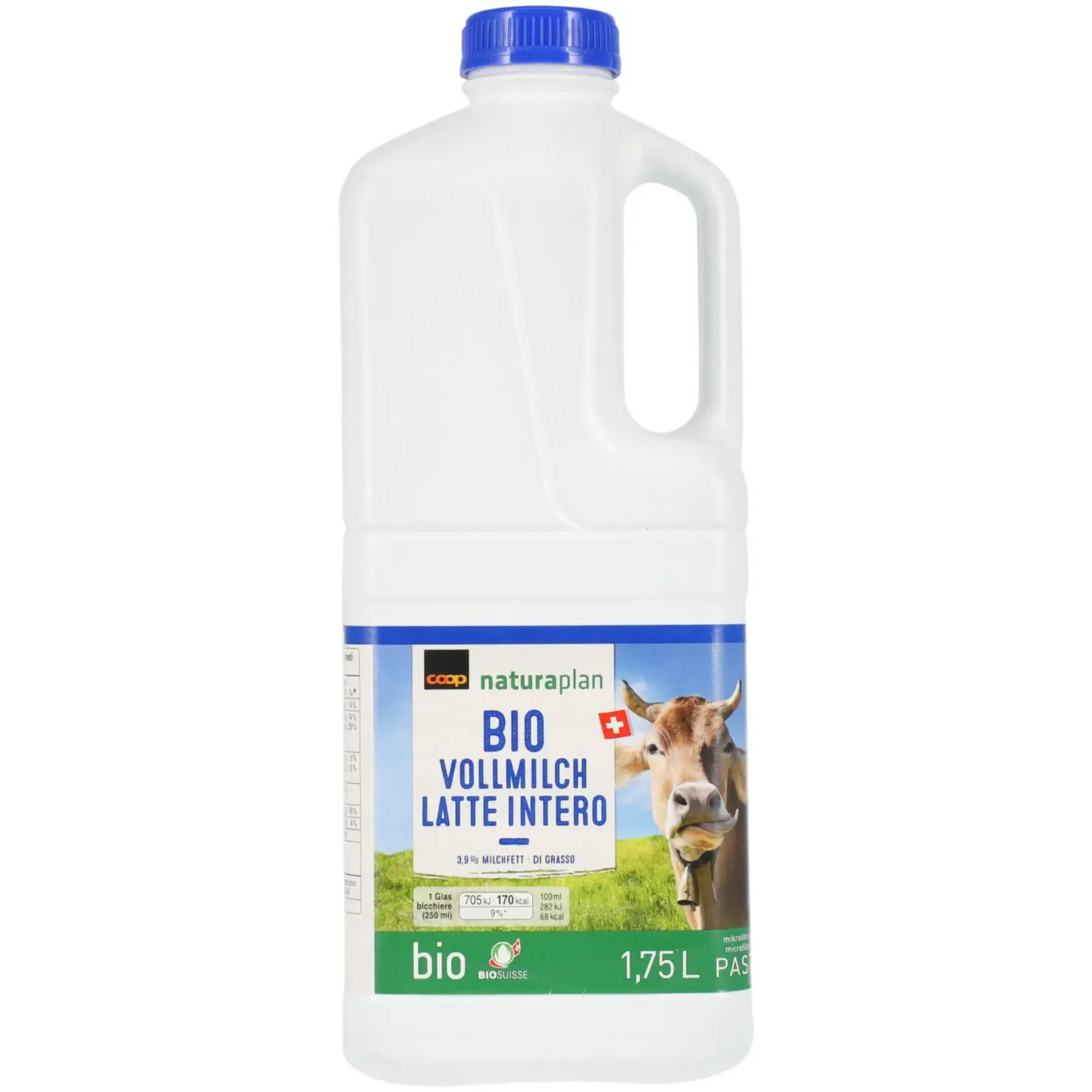 Bio Lait entier pasteurisé 3.9% gras 1.75l