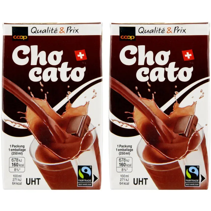 Fairtrade Drink lacté Chocato UHT 2x250ml