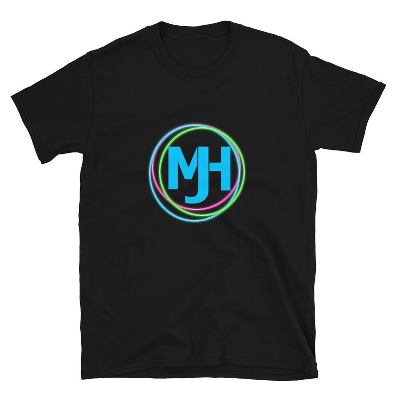 MJH Blue Neon Rings Unisex T-Shirt