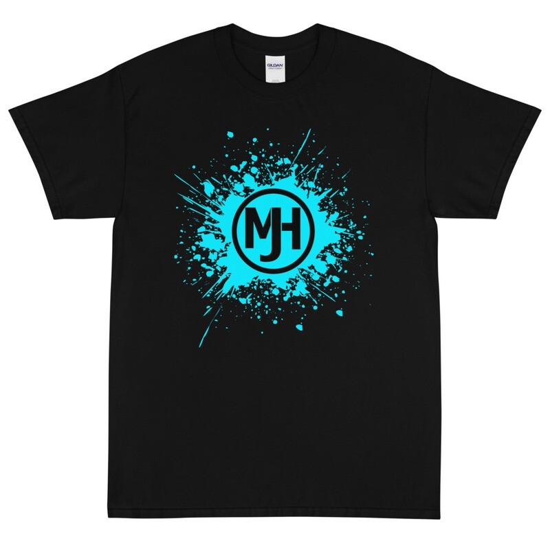 MJH Maxx Blue Neon Splatter Unisex T-Shirt