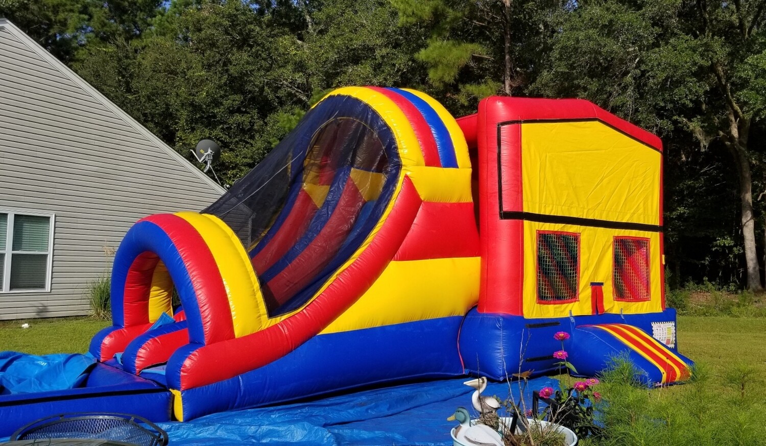 Jumping castle/waterslide pool