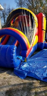 Jumping castle/waterslide pool