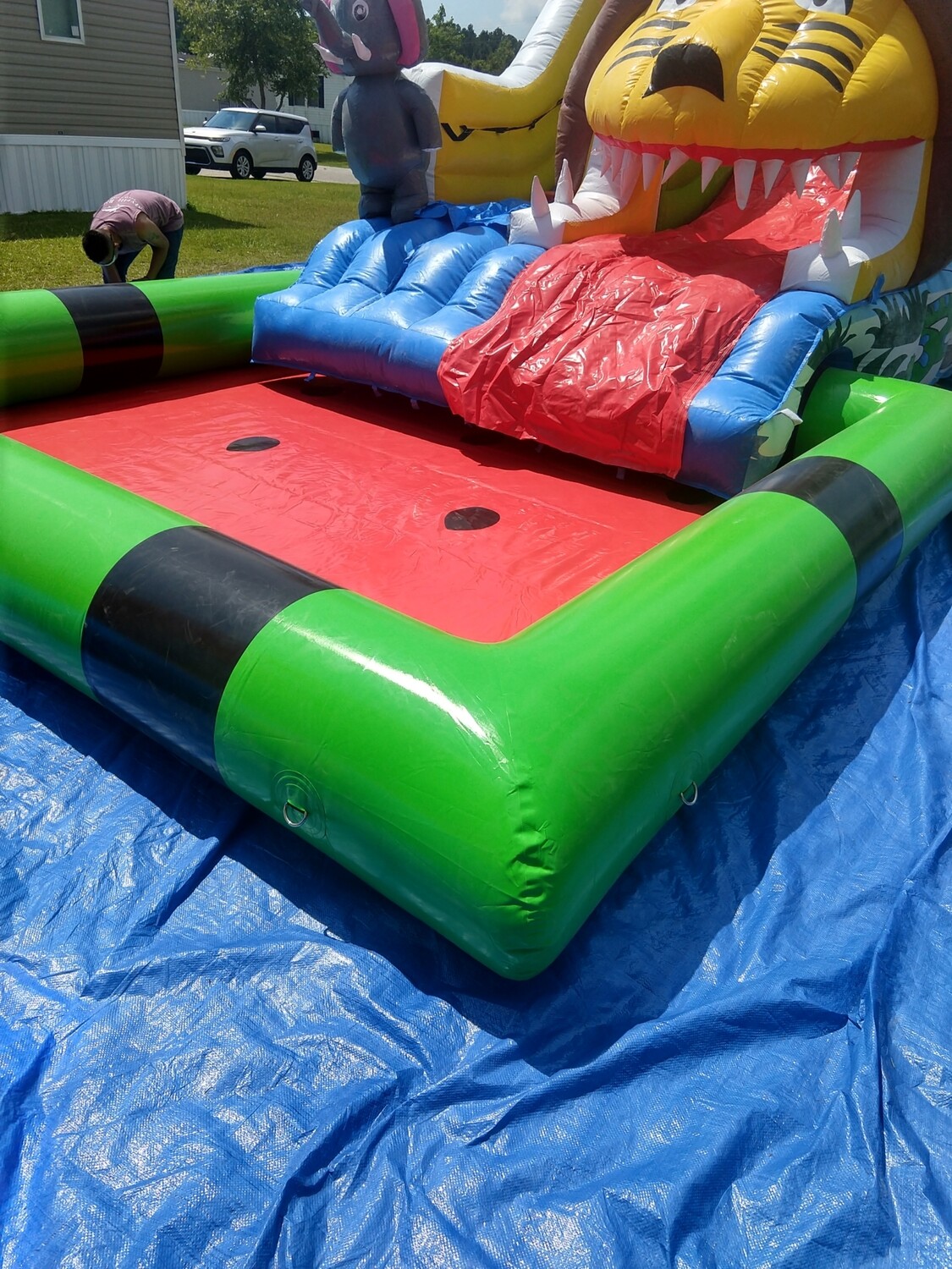 Jungle kids waterslide with big pool