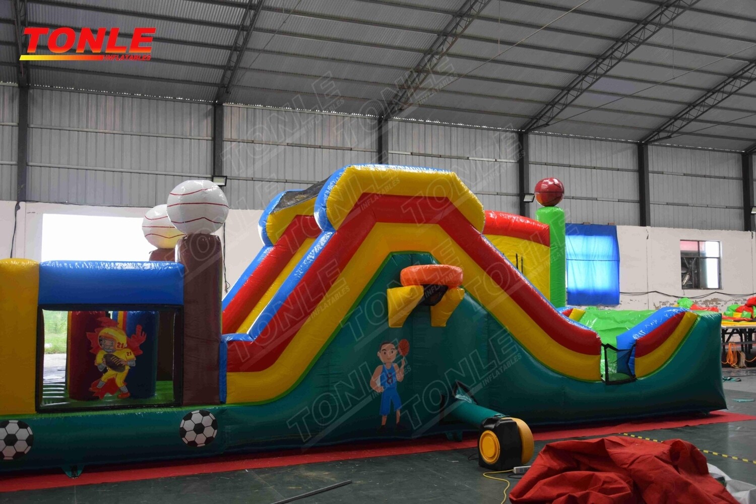 Sports opsticle course 64 foot long