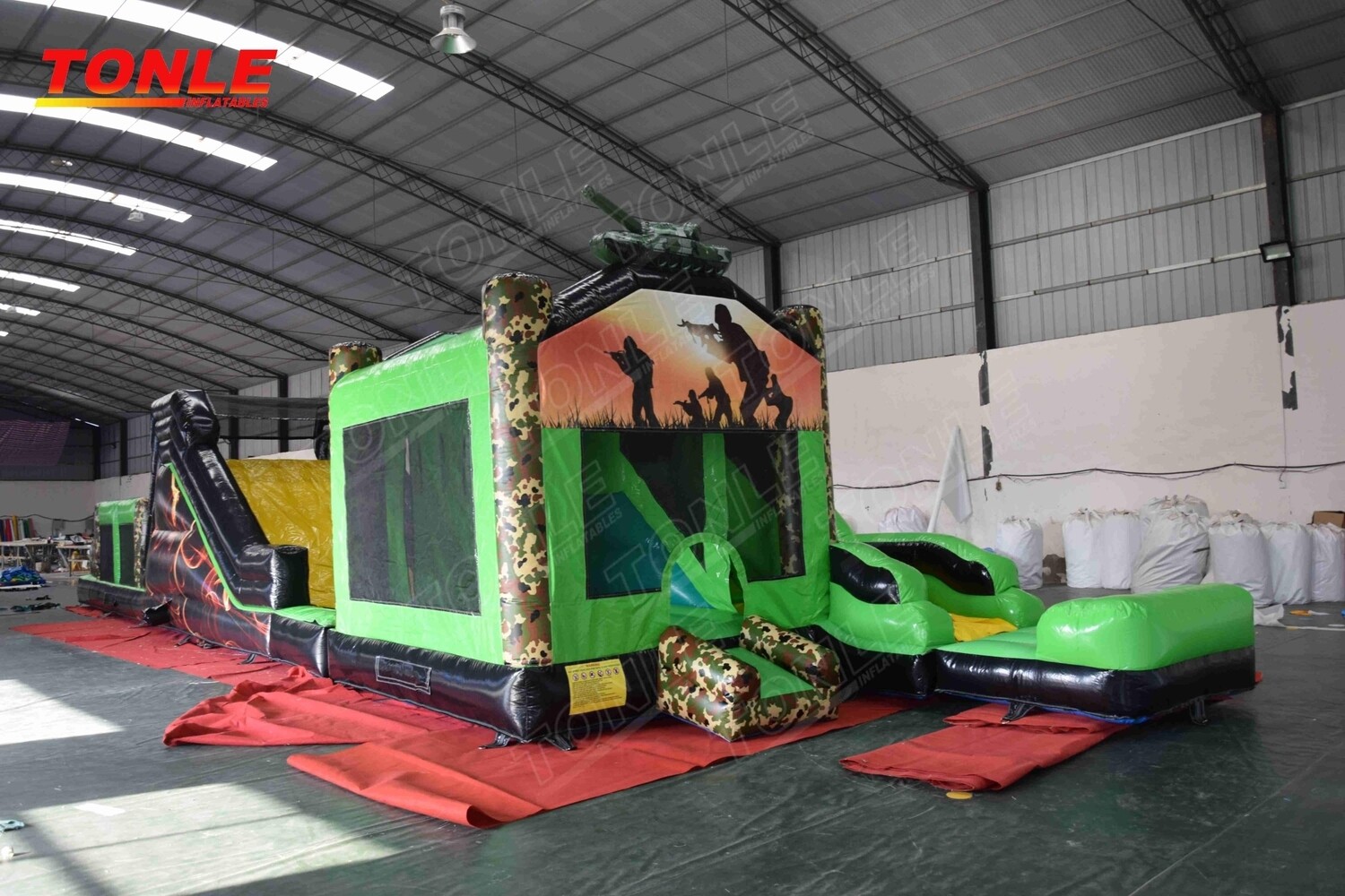 Army opsticle course 64 foot long