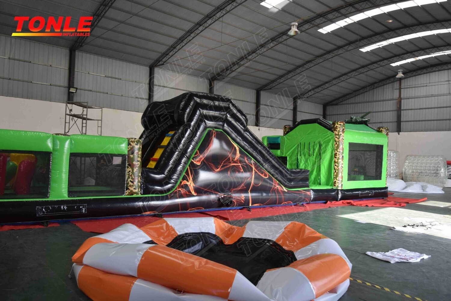 Army opsticle course 64 foot long