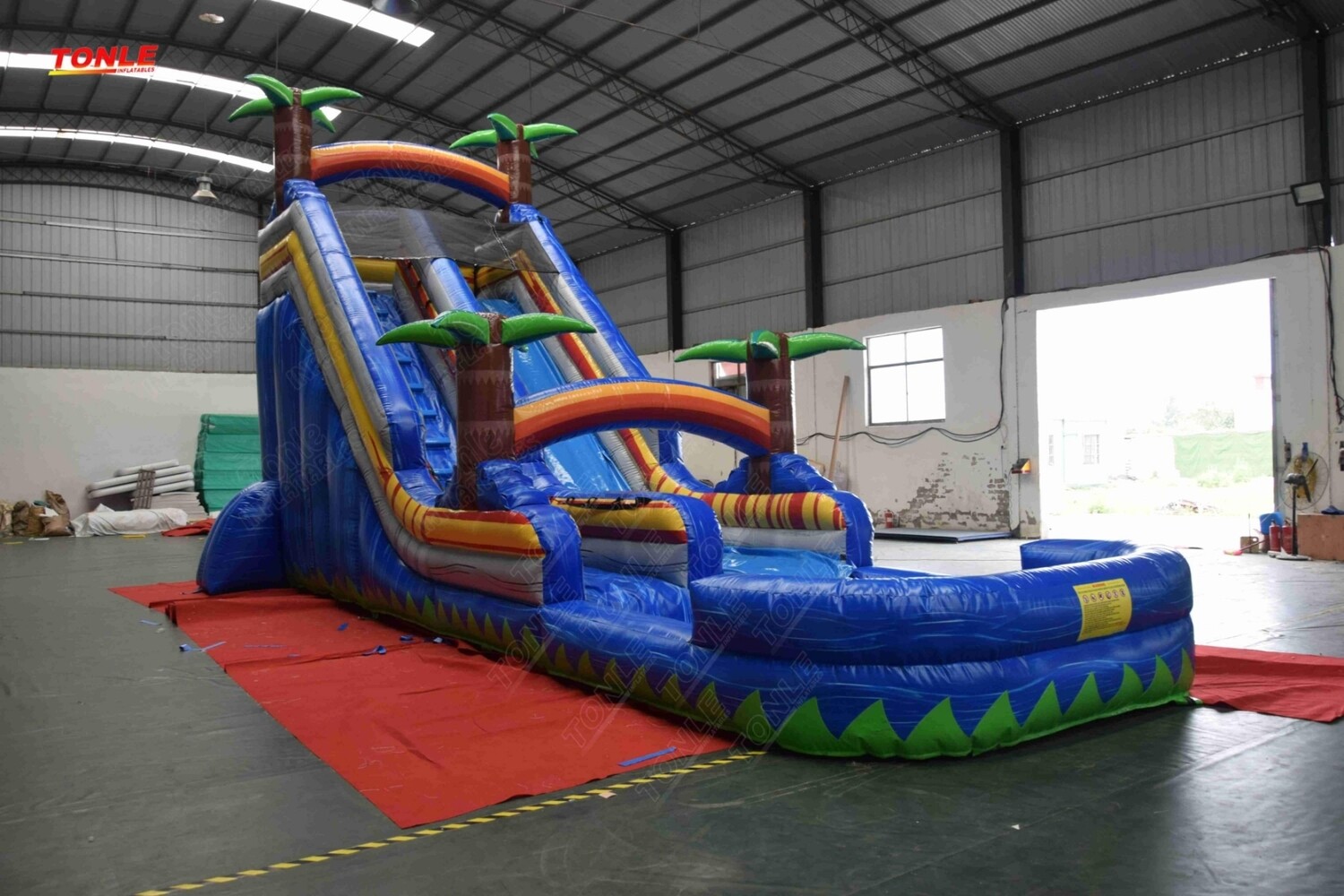 Blue 🌊 Palm tree waterslide 24 foot