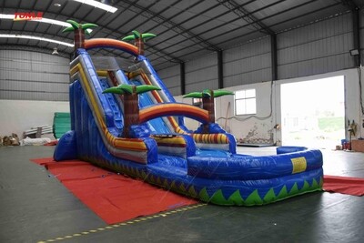 Blue 🌊 Palm tree waterslide 24 foot