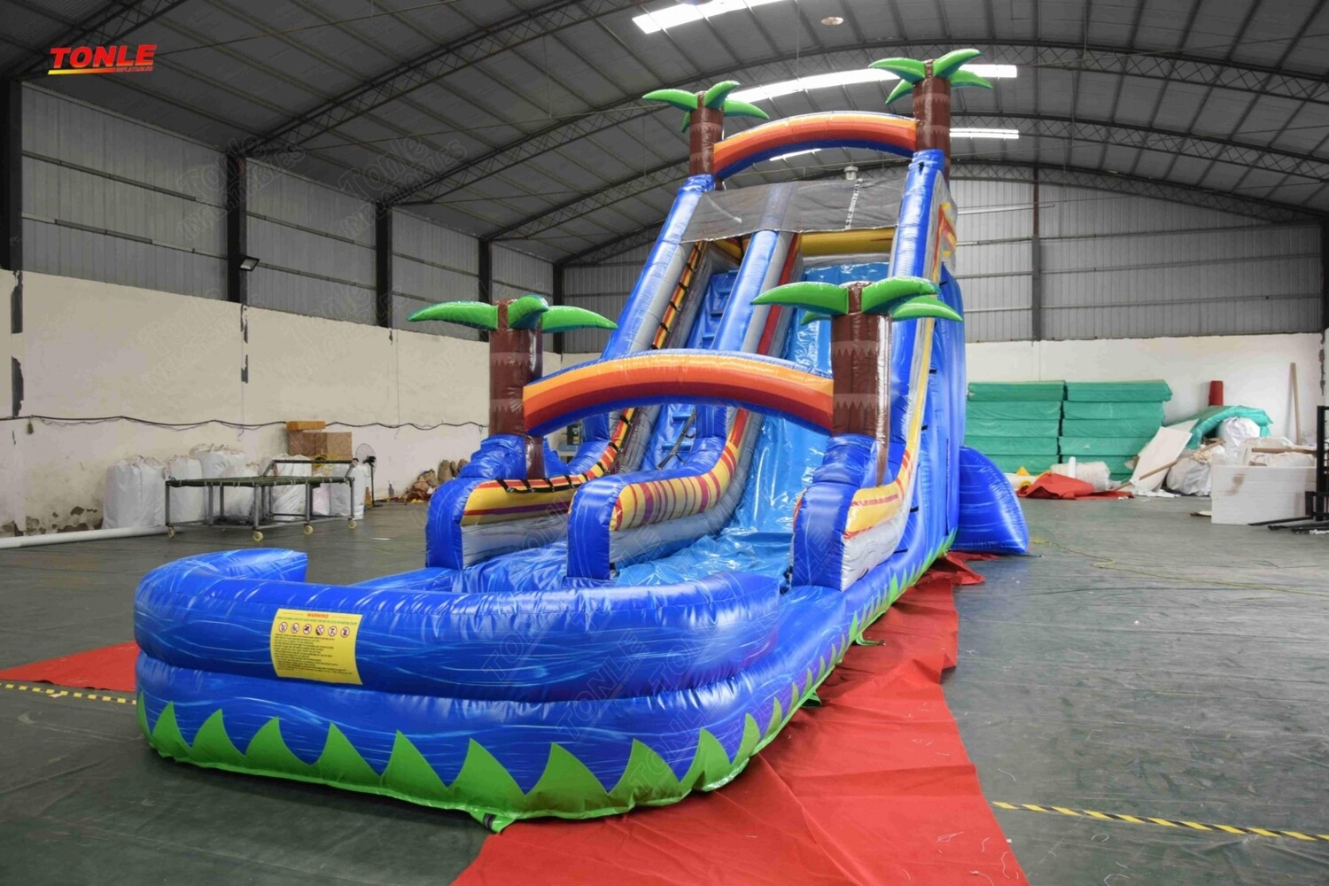Blue 🌊 Palm tree waterslide 24 foot