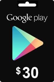 Google play card 30$