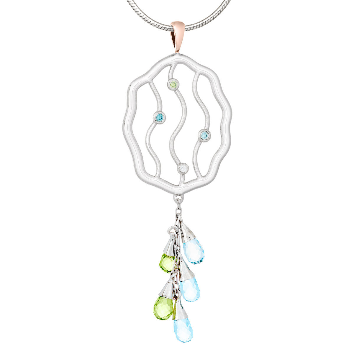 Amalfi—Silver/Colored Diamonds
