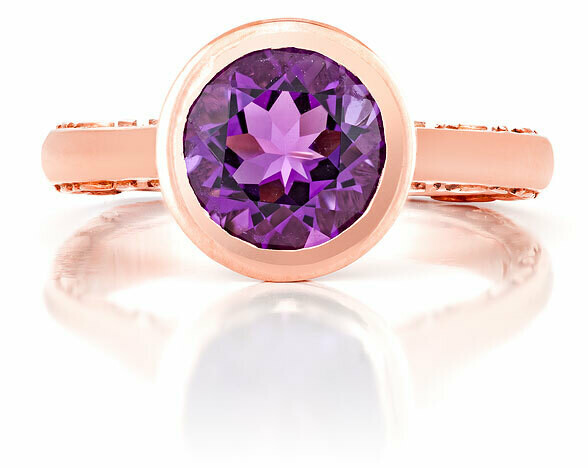 Tuileries—Rose Gold with Amethyst