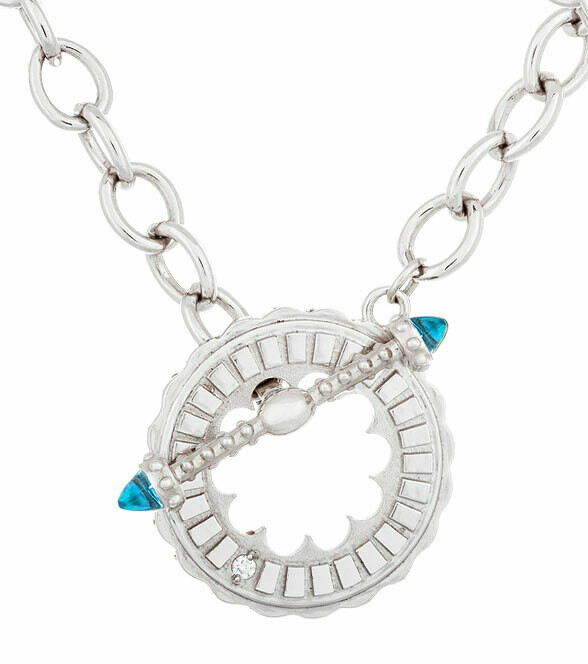 Sacré-Coeur—Silver & Blue Topaz Bracelet/Necklace