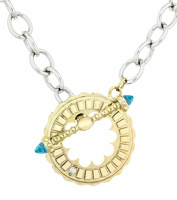CC Sacré-Coeur©—Yellow Gold & Blue Topaz Bracelet/Necklace