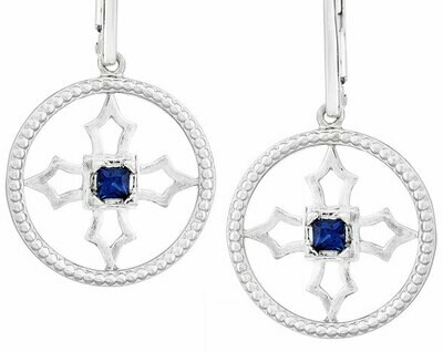 Fontana Earrings—Silver/Sapphire