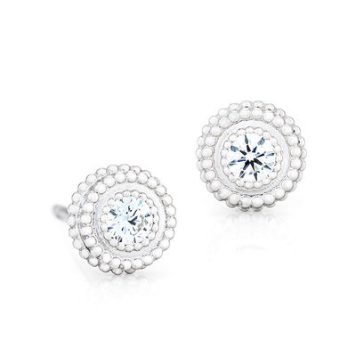 CC Petit Trésor Earrings©—White Gold w/ Diamonds