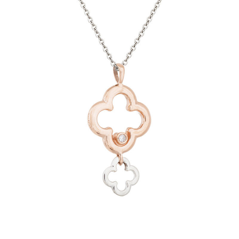 Dolce Pendant in Rose Gold & Sterling Silver
