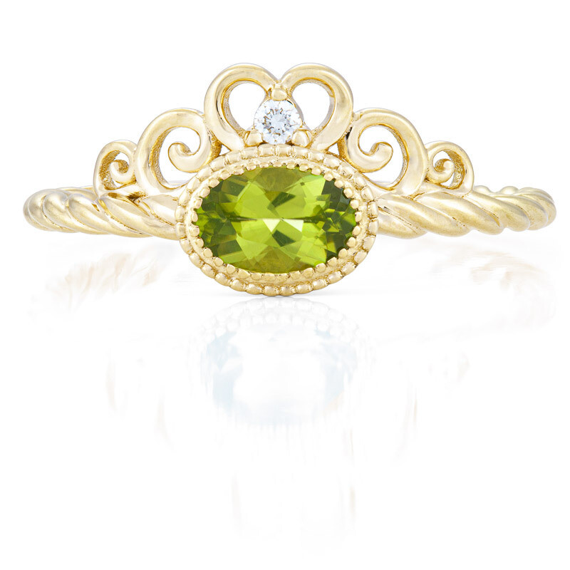 CC Galway Ring—Yellow Gold with Peridot