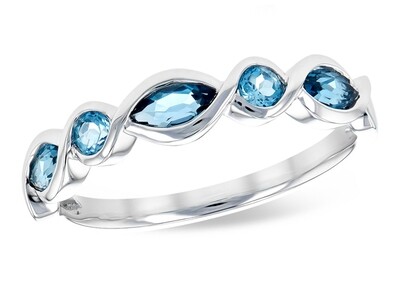 London Blue and Sky Blue Topaz Ring