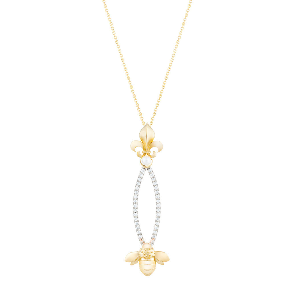 French Bee Pendant—Yellow Gold