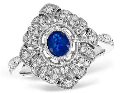 Vintage Sapphire and Diamond ring