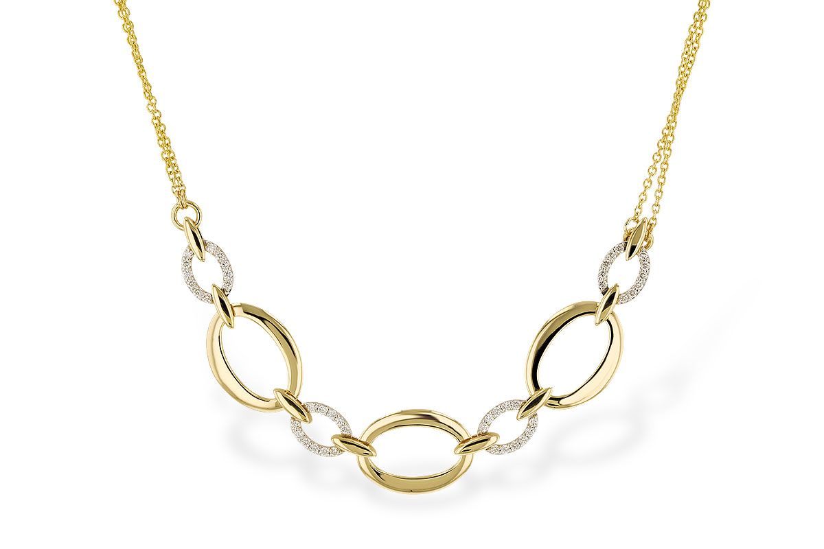 Oval Link Diamond Pendant