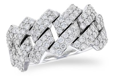 Geometric Pave Diamond Ring