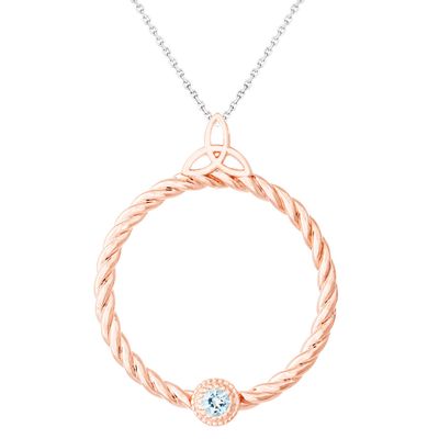 CC Celtic Braid©—Rose Gold w/ Topaz